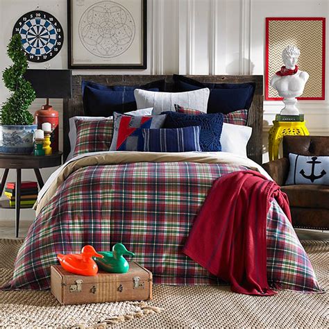 tommy hilfiger plaid comforter set.